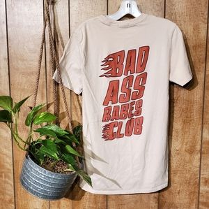 "Bad ass babes club" graphic t-shirt